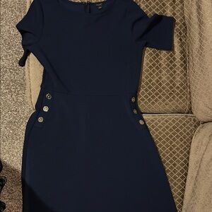 Ann Taylor Factory Navy Midi Dress